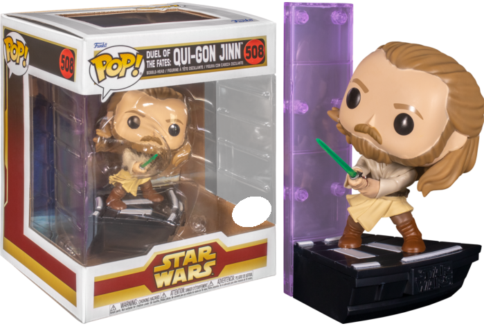 FUNKO POP! Bobble-Head Star Wars RARE #508 Duel of Fates: Qui-Gon FUNKO POP! Bobble-Head Star Wars RARE #508 Duel of Fates: Qui-Gon