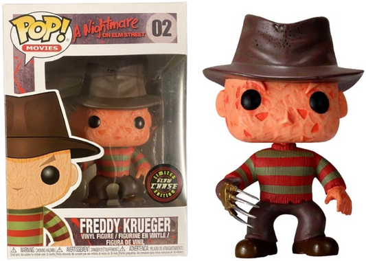 FUNKO POP! Vinyl Movies RARE A Nightmare on Elm Street #02 Freddy Krueger (GITD) (3 Languages) [Chase] [VAULTED]