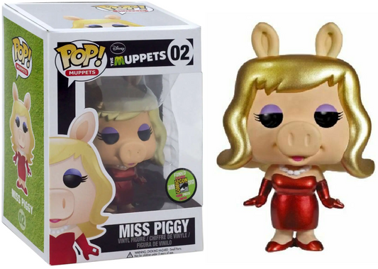 FUNKO POP! Vinyl Muppets RARE The Muppets #02 Miss Piggy (Metallic) [SDCC] [VAULTED]