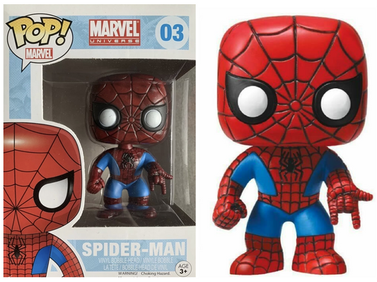 FUNKO POP! Vinyl Bobble-Head Marvel RARE Marvel Universe #03 Spider-Man ("Marvel Universe" Box) [VAULTED]