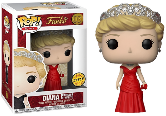 FUNKO POP! Vinyl Royals RARE #03 Diana, Princess of Wales (Red Dress) [Chase] [VAULTED]