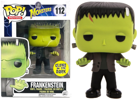 FUNKO POP! Vinyl Movies RARE Monsters #112 Frankenstein (GITD) [Hot Topic (Stickerless)] [VAULTED]