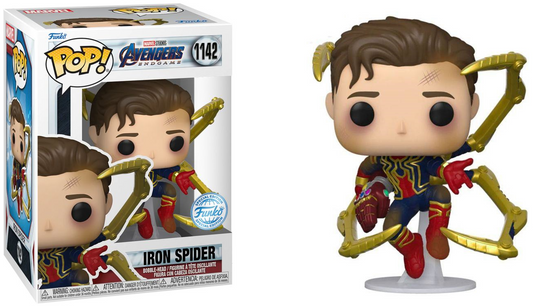 FUNKO POP! Bobble-Head RARE Avengers Endgame #1142 Iron Spider (Unmasked - Endgame) [Funko Special Edition] [VAULTED]