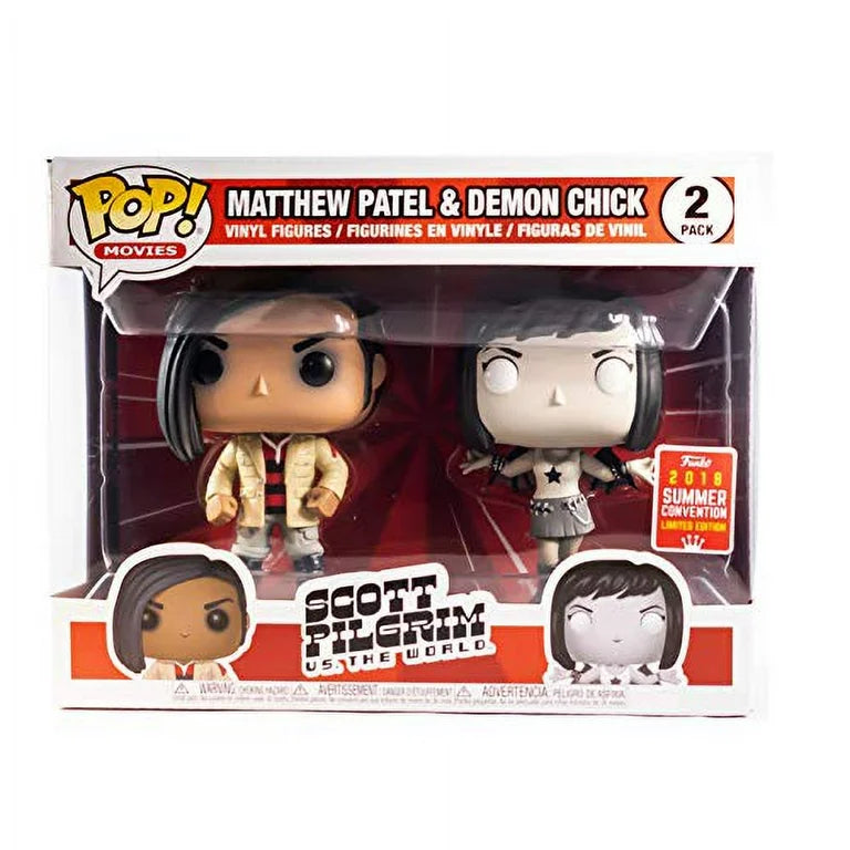 FUNKO POP! Vinyl Movies RARE Scott Pilgrim v.s. The World - Matthew Patel & Demon Chick (2-Pack) [Summer Convention] [VAULTED]