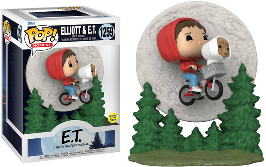 FUNKO POP! Vinyl Moment RARE E.T. The Extra Terrestrial #1259 Elliott and E.T. (Flying) (GITD) [Standard] [VAULTED]