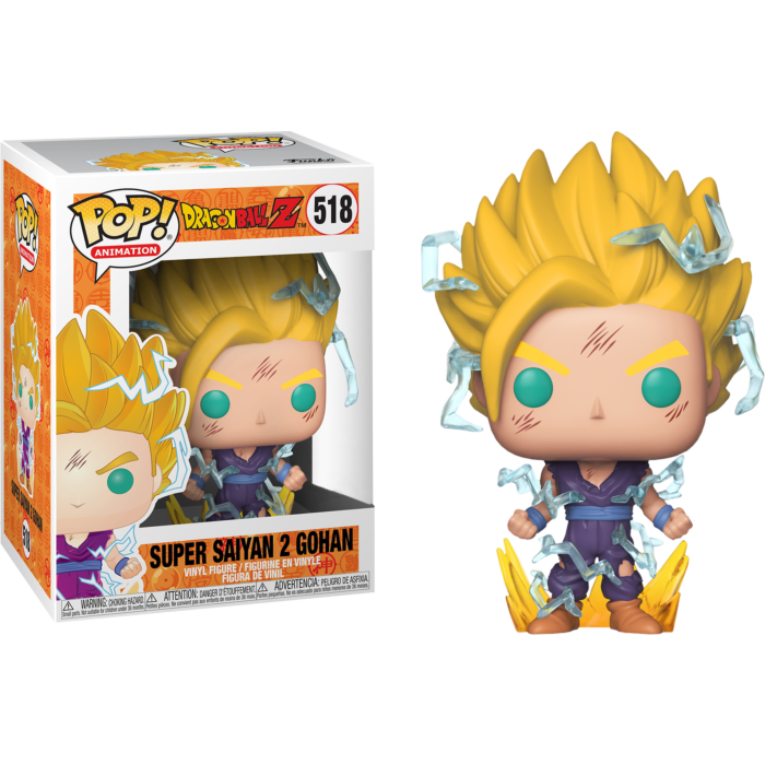 FUNKO POP! Vinyl Animation RARE Dragonball Z #518 Super Saiyan 2 Gohan [GameStop [Stickerless]] [VAULTED]