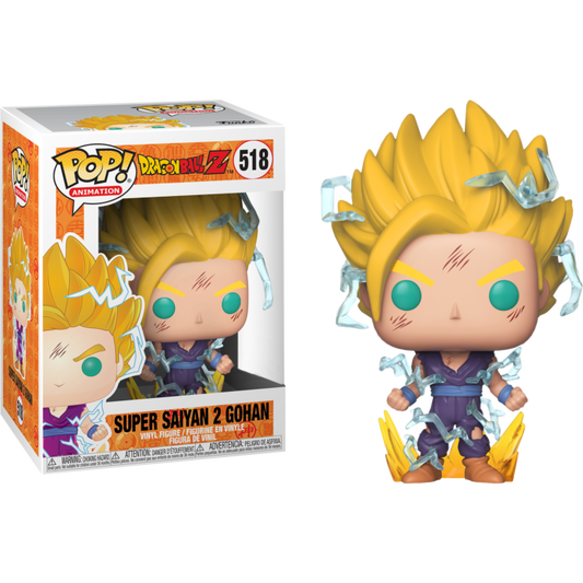 FUNKO POP! Vinyl Animation RARE Dragonball Z #518 Super Saiyan 2 Gohan [GameStop [Stickerless]] [VAULTED]