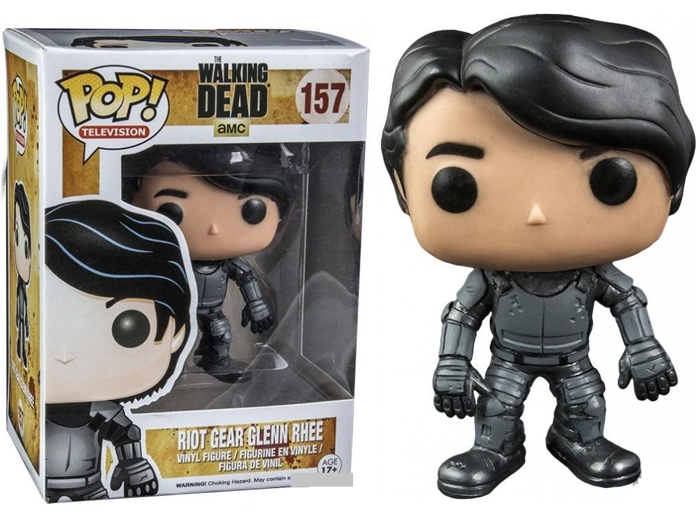 FUNKO POP! Vinyl Television RARE The Walking Dead #157 Riot Gear Glenn Rhee [Hot Topic (Stickerless)] [VAULTED]