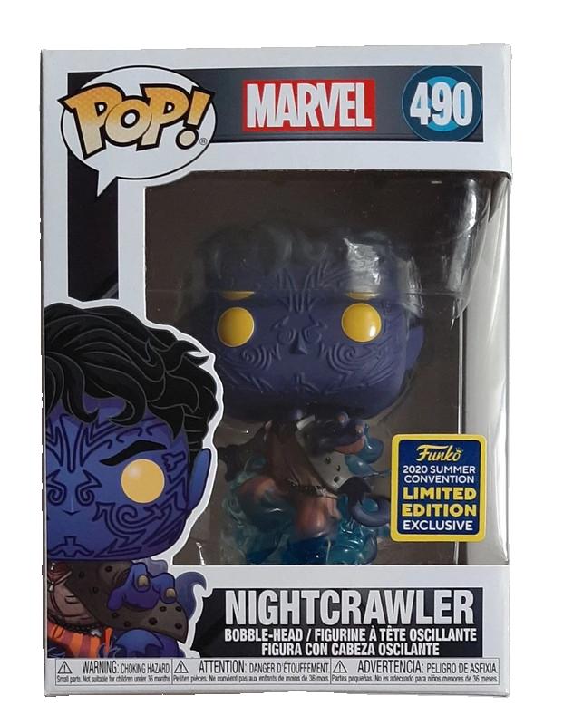 FUNKO POP! Bobble-Head Marvel RARE #490 Nightcrawler (Flying) [Summer Convention] [VAULTED]