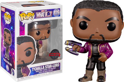 FUNKO POP! Bobble-Head Marvel RARE #876 T'Challa Star-Lord [Funko Special Edition] [VAULTED]