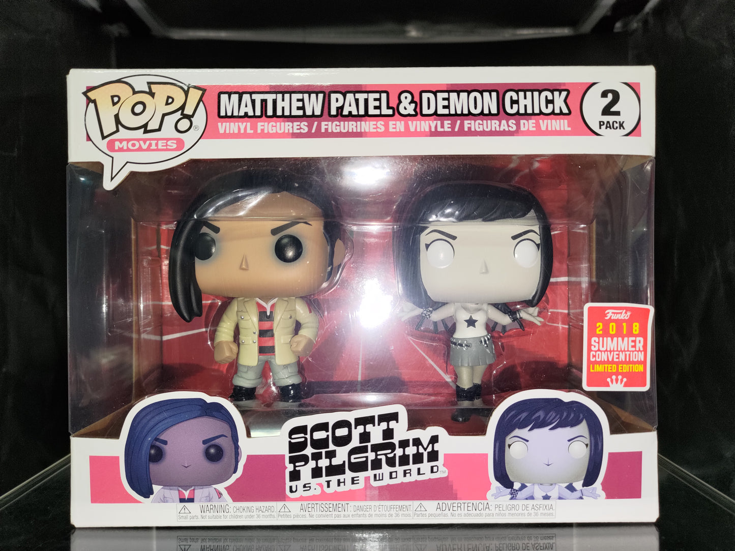 FUNKO POP! Vinyl Movies RARE Scott Pilgrim v.s. The World - Matthew Patel & Demon Chick (2-Pack) [Summer Convention] [VAULTED]