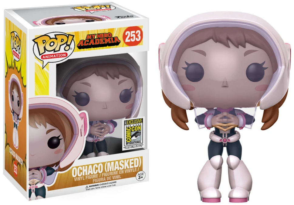 FUNKO POP! Vinyl Animation RARE My Hero Academia #253 Ochaco (Masked) [SDCC (Stickerless)] [VAULTED]