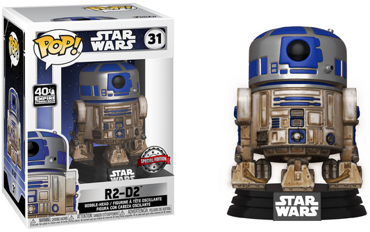 FUNKO POP! Bobble-Head Star Wars RARE #31 R2-D2 (Dagobah) [Funko Special Edition] [VAULTED]