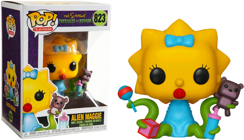 FUNKO POP! Vinyl Television RARE The Simpsons Treehouse Of Horror #823 Alien Maggie [VAULTED]