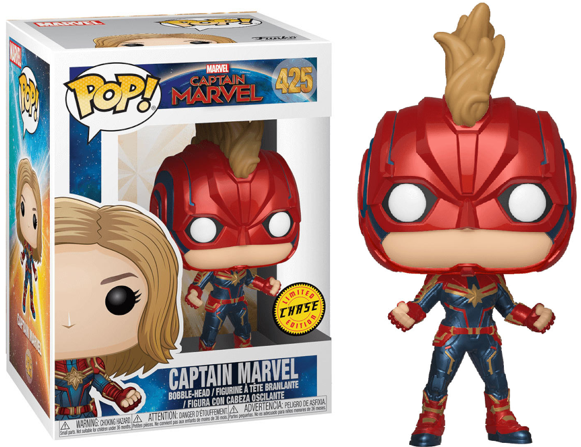 FUNKO POP! Vinyl Marvel RARE Captain Marvel #425 Captain Marvel (Masked) [Chase] [VAULTED]