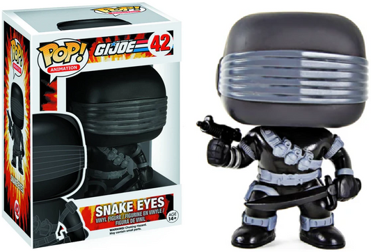 FUNKO POP! Vinyl Animation RARE G.I. Joe #42 Snake Eyes [VAULTED]