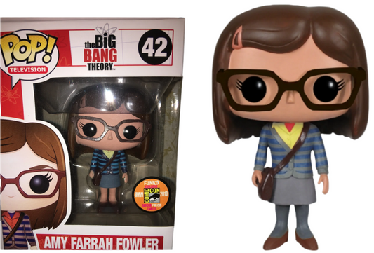 FUNKO POP! Vinyl Television RARE The Big Bang Theory #42 Amy Farrah Fowler (Brown Shoes) [SDCC] [VAULTED]