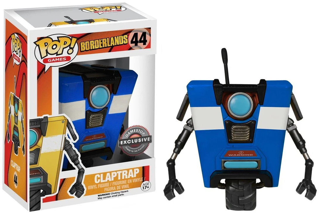 FUNKO POP! Vinyl Games RARE Borderlands #44 Claptrap (Blue) [Underground Toys (Stickerless)] [VAULTED]