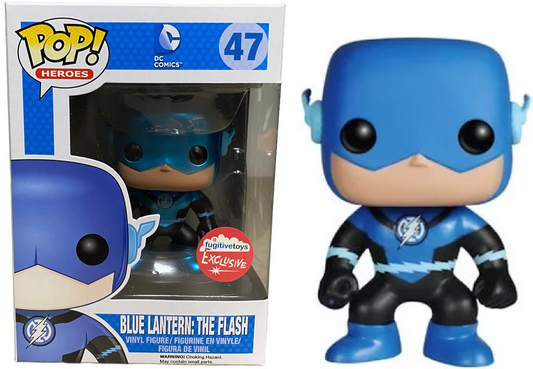 FUNKO POP! Vinyl Heroes RARE DC Comics #47 Blue Lantern: The Flash [Fugitive Toys (Stickerless)] [VAULTED]