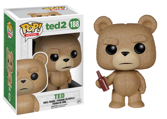 FUNKO POP! Vinyl Movies RARE Ted 2 #188 Ted (Beer Bottle) [VAULTED]