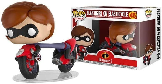 FUNKO POP! Vinyl Rides RARE Incredibles 2 #45 Elastigirl On Elasticycle [VAULTED]