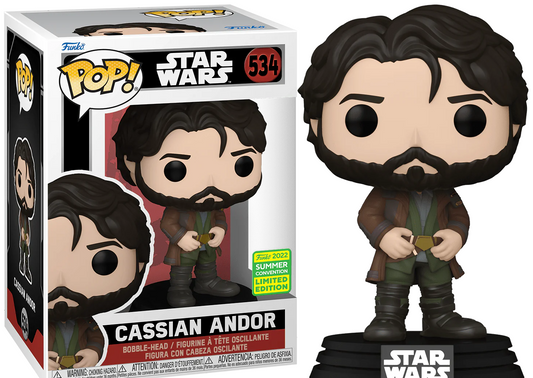 FUNKO POP! Bobble-Head Star Wars RARE #534 Cassian Andor [Summer Convention]