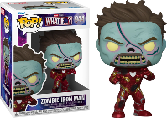 FUNKO POP! Bobble-Head Marvel RARE What If...? #944 Zombie Iron Man [VAULTED]