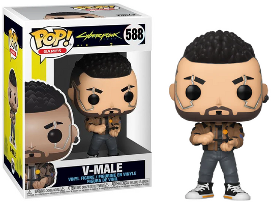 FUNKO POP! Vinyl Games RARE Cyberpunk 2077 #588 V - Male [VAULTED]