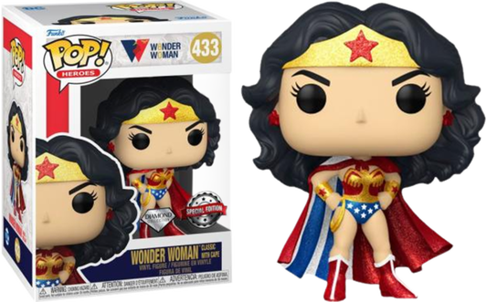 FUNKO POP! Vinyl Heroes RARE Wonder Woman #433 Wonder Woman Classic With Cape [VAULTED]