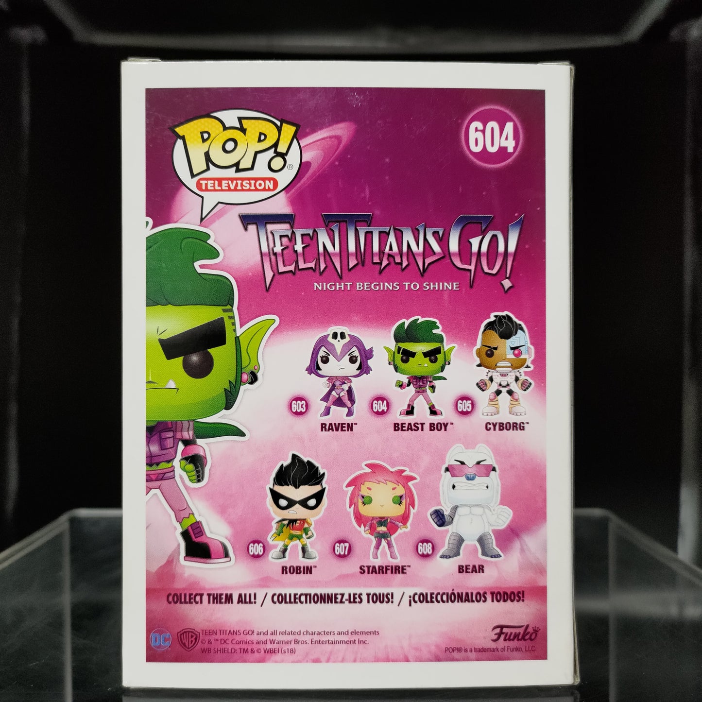 FUNKO POP! Vinyl Television RARE Teen Titans Go! #604 Beast Boy (The Night Begins To Shine) [VAULTED]