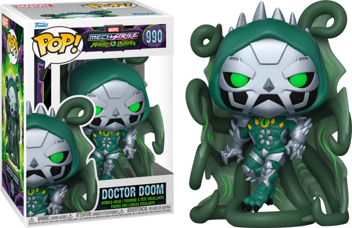 FUNKO POP! Vinyl Marvel RARE Mech Strike Monster Hunters #990 Doctor Doom (Mech Strike: Monster Hunters) [VAULTED]