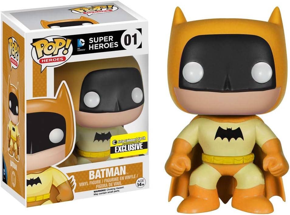 FUNKO POP! Vinyl Heroes RARE DC Super Heroes #01 Batman (Rainbow - Yellow) [Entertainment Earth (Stickerless)] [VAULTED]