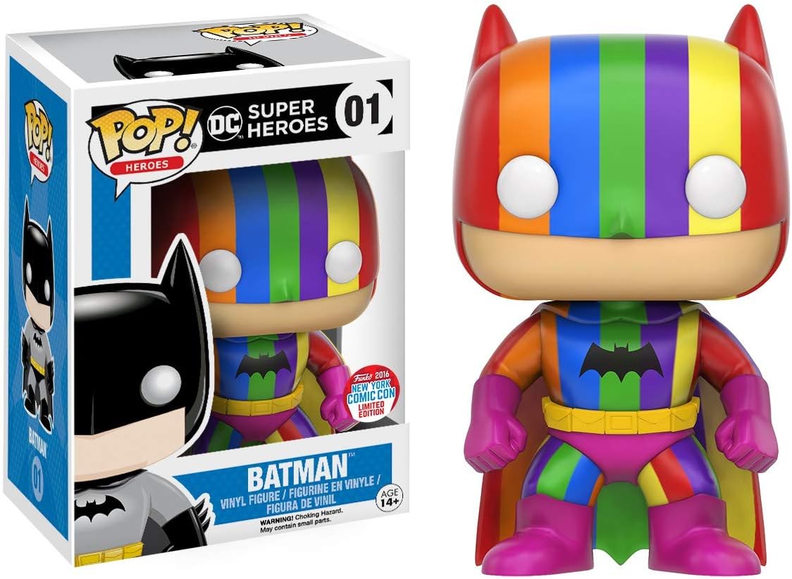 FUNKO POP! Vinyl Heroes RARE DC Super Heroes #01 Batman (Rainbow) [NYCC] [VAULTED]