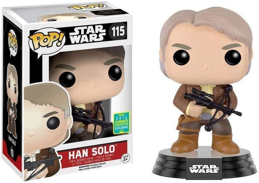 FUNKO POP! Vinyl Bobble-Head Star Wars RARE #115 Han Solo (The Force Awakens) (w/Bowcaster) [Summer Convention] [VAULTED]