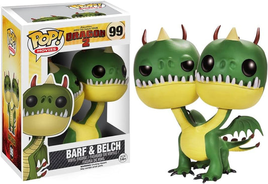 FUNKO POP! Vinyl Movies RARE How To Train Your Dragon 2 #99 Barf & Belch [VAULTED]