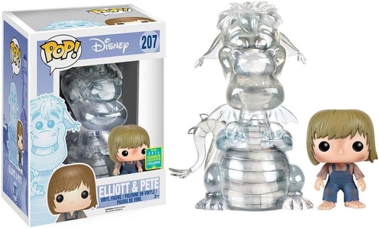 FUNKO POP! Vinyl Disney RARE #207 Elliott (Invisible) & Pete (2-Pack) [Summer Convention] [VAULTED]