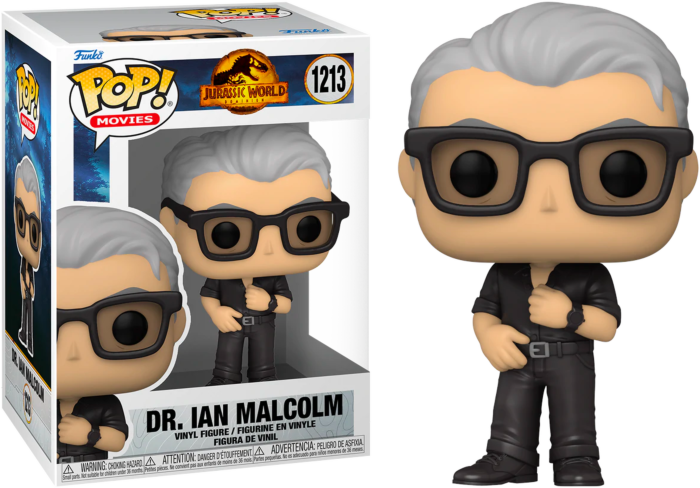 FUNKO POP! Vinyl Movies RARE Jurassic World #1213 Dr. Ian Malcolm (World) [VAULTED]