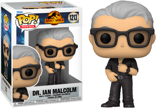 FUNKO POP! Vinyl Movies RARE Jurassic World #1213 Dr. Ian Malcolm (World) [VAULTED]