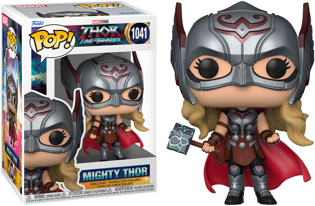 FUNKO POP! Bobble-Head Marvel RARE Thor Love And Thunder #1041 Mighty Thor [VAULTED]