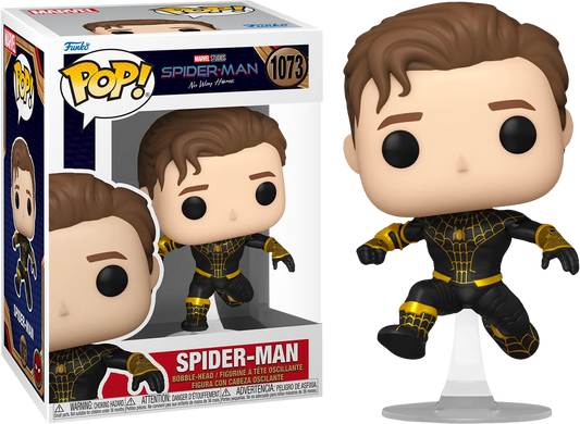 FUNKO POP! Bobble-Head Marvel RARE Spider-Man No Way Home #1073 Spider-Man (Leaping - Unmasked) [Funko Special Edition] [VAULTED]