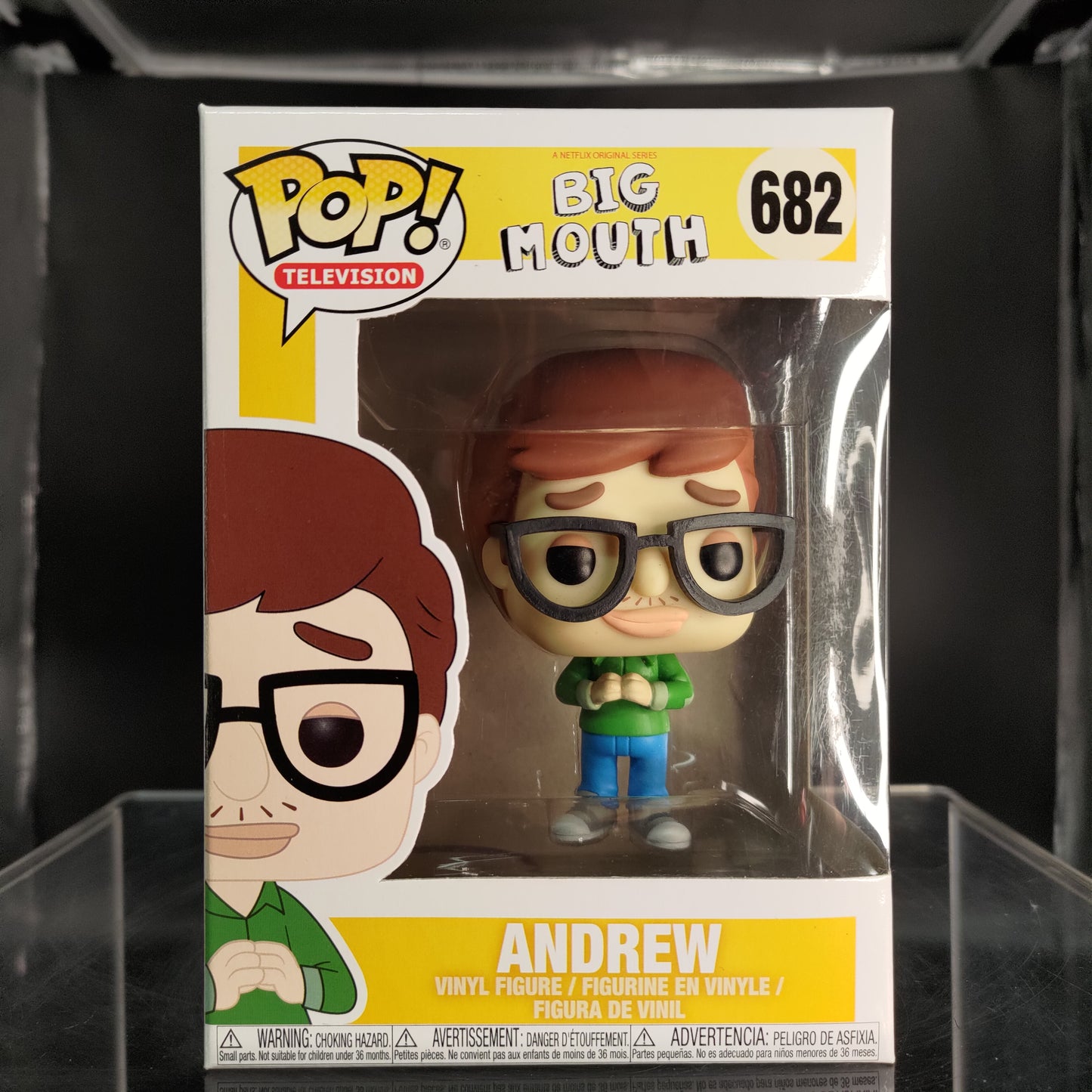 FUNKO POP! Vinyl Television RARE Big Mouth #682 Andrew (Big Mouth) [VAULTED]