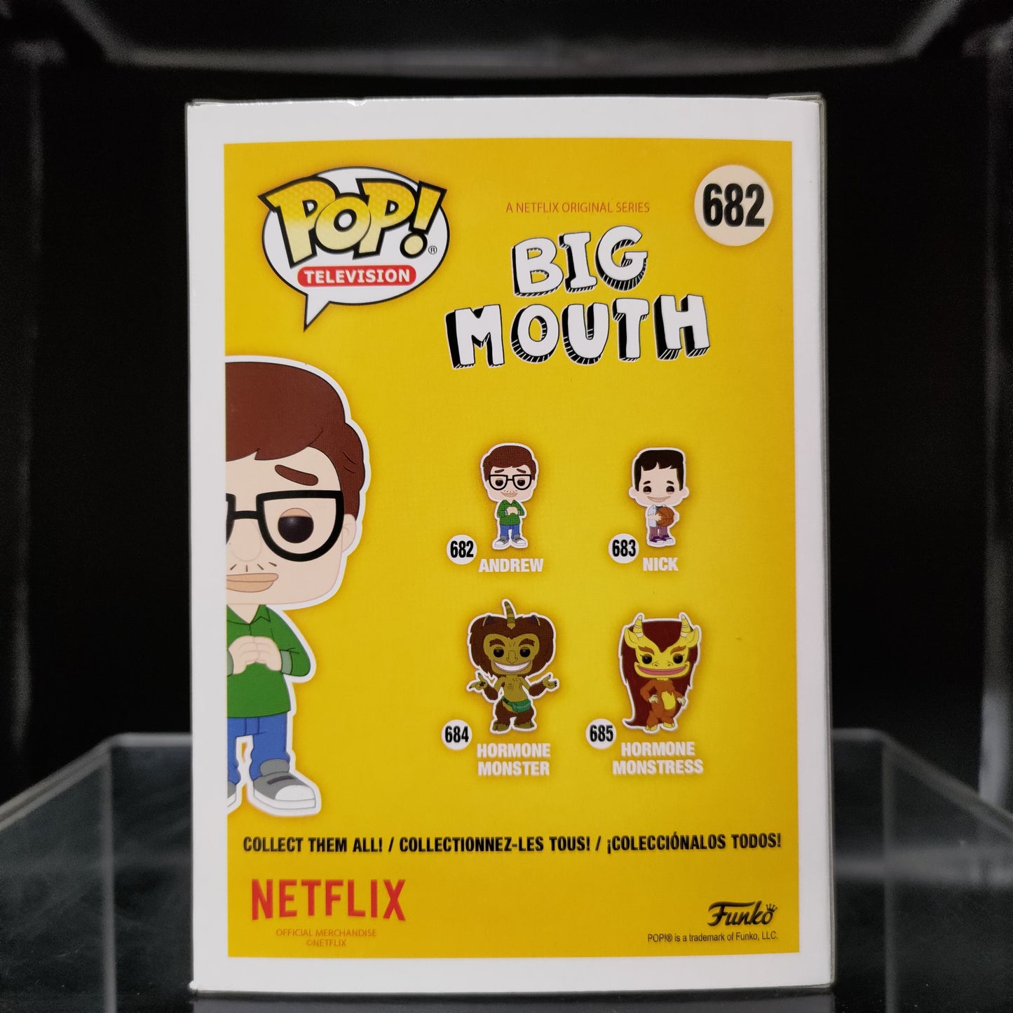 FUNKO POP! Vinyl Television RARE Big Mouth #682 Andrew (Big Mouth) [VAULTED]