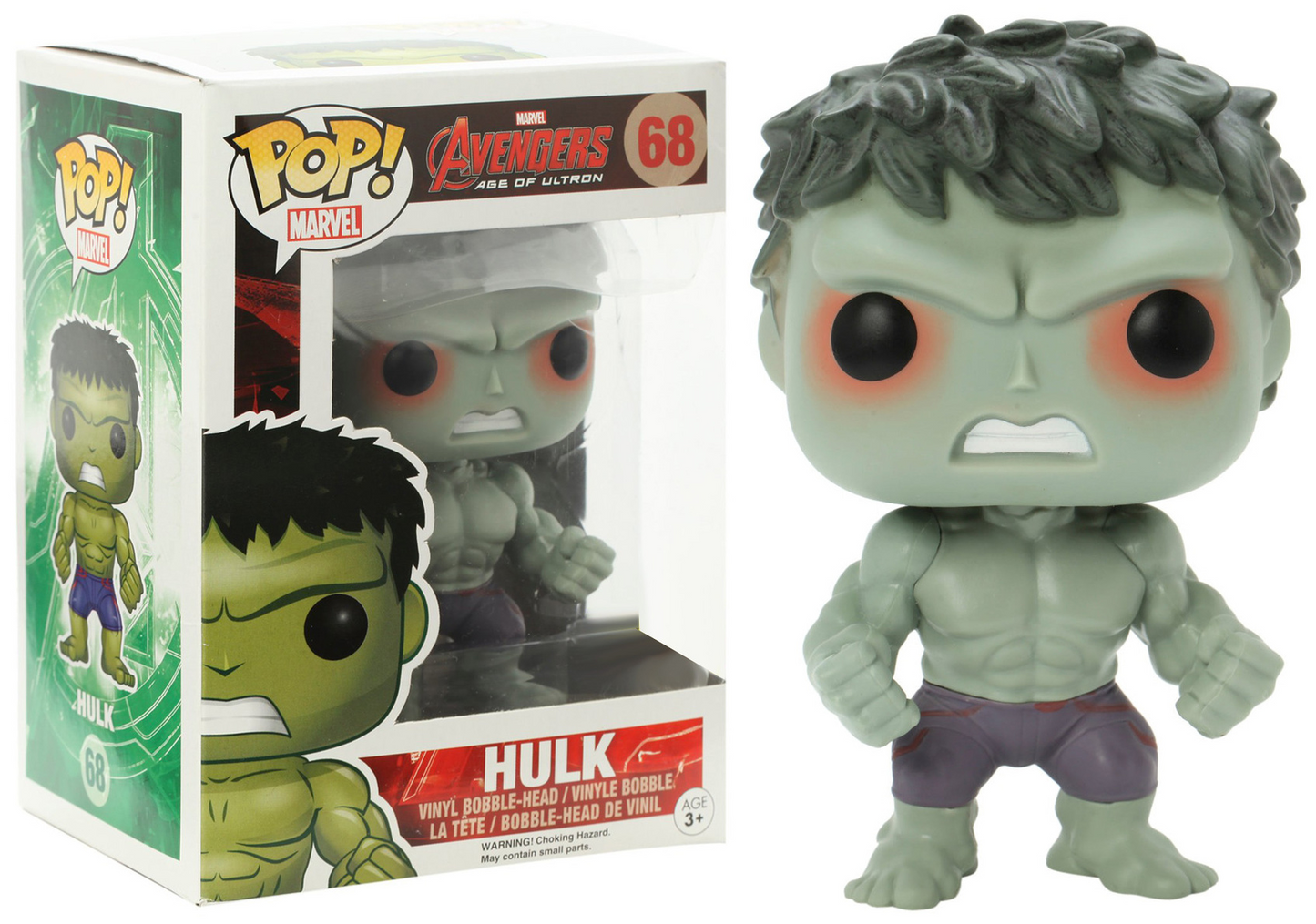 FUNKO POP! Vinyl Bobble-Head Marvel RARE Avengers Age of Ultron #68 Hulk (Age of Ultron) (Savage) [Hot Topic (Stickerless)] [VAULTED]