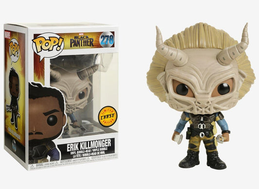 FUNKO POP! Vinyl Marvel RARE Black Panther #278 Erik Killmonger (Masked) [Chase] [VAULTED]