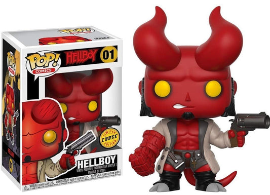 FUNKO POP! Vinyl Comics RARE Hellboy #01 Hellboy (Horns) [Chase] [VAULTED]