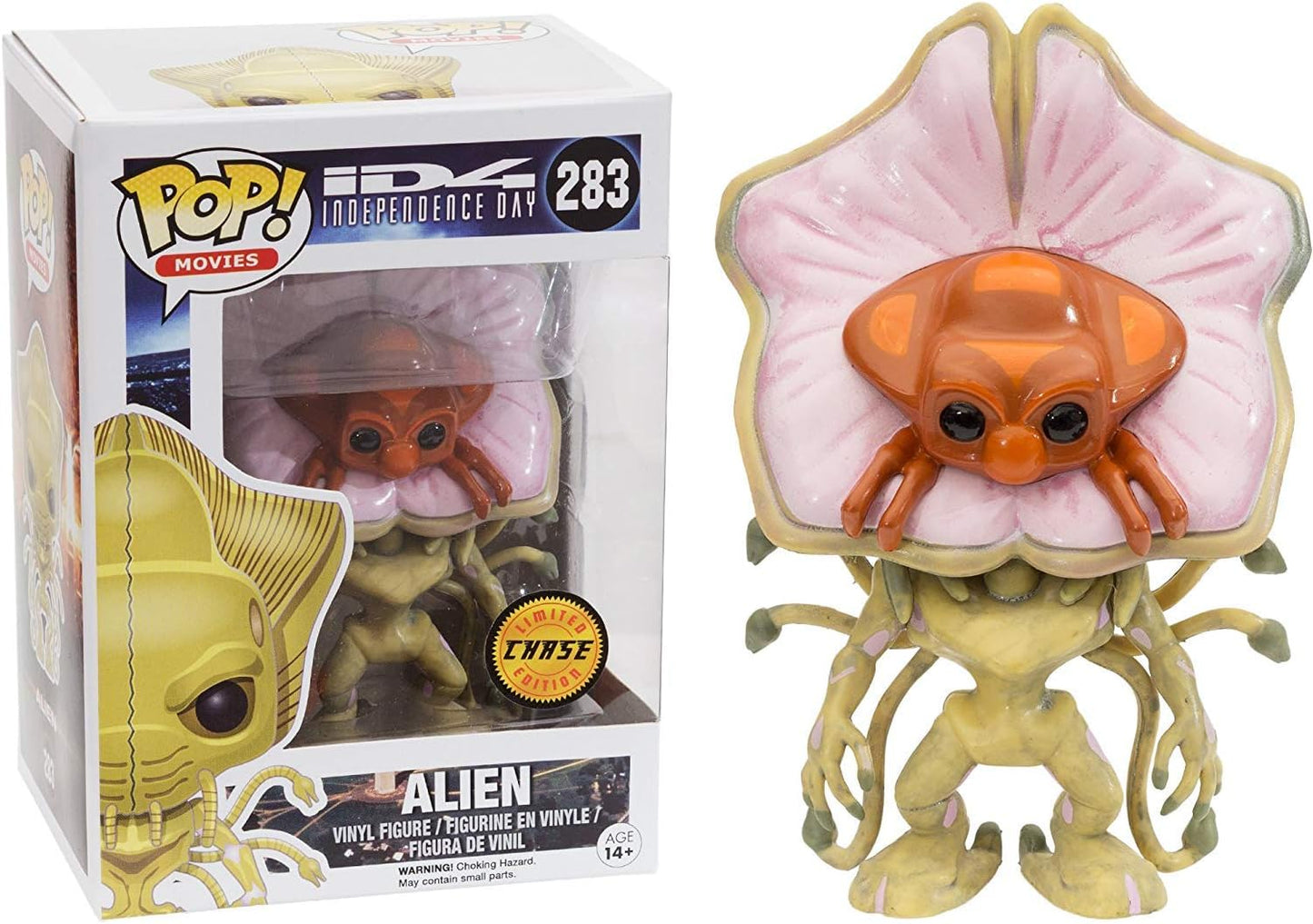 FUNKO POP! Vinyl Movies RARE iD4 Independence Day #283 Alien (ID - Open Face) [Chase] [VAULTED]