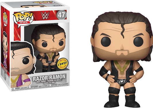 FUNKO POP! Vinyl WWE RARE #47 Razor Ramon (Black Outfit) [Chase] [VAULTED]