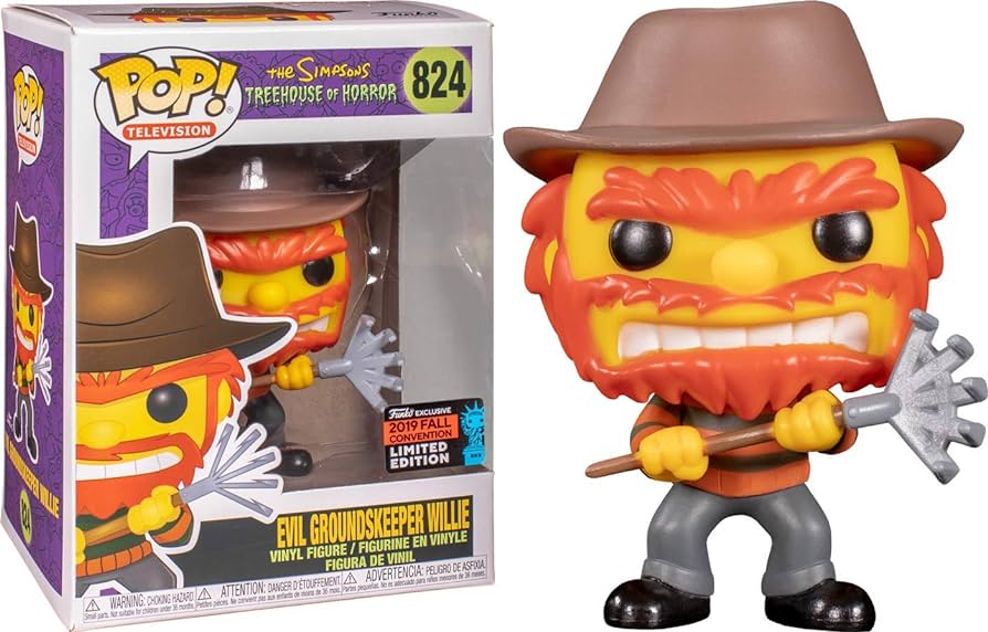 FUNKO POP! Vinyl Television RARE The Simpsons Treehouse of Horror #824 Evil Groundskeeper Willie [Fall Convention] [VAULTED]