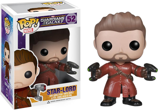 FUNKO POP! Vinyl Bobble-Head Marvel RARE Guardians of the Galaxy #52 Star-Lord (Unmasked) [Amazon (Stickerless)] [VAULTED]