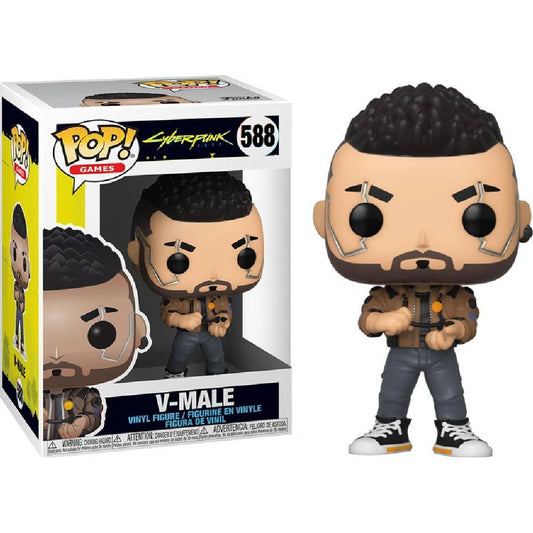 FUNKO POP! Vinyl Games RARE Cyberpunk 2077 #588 V - Male [VAULTED]